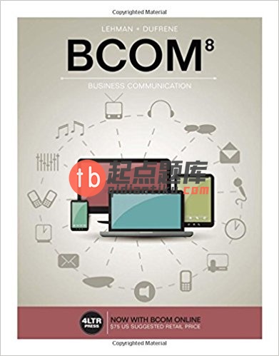 test bank for BCOM 8th Edition by Carol M. Lehman
