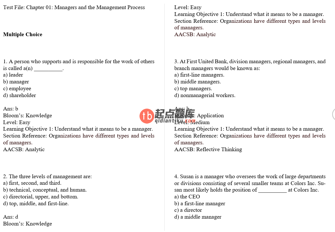 test bank for Exploring Management Binder Ready Version 5th edition