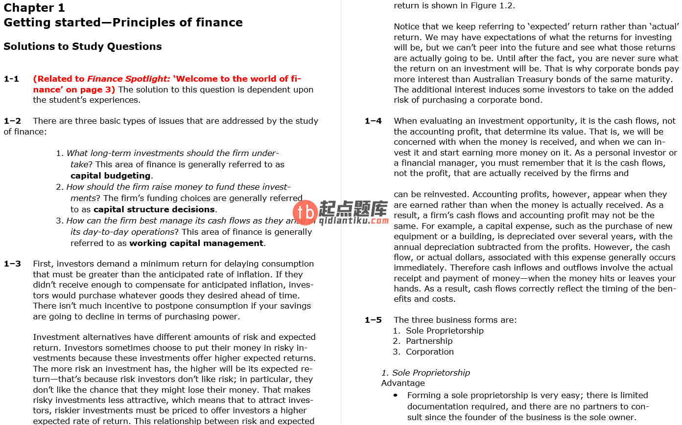 solution manual for Financial Management: Principles and Applications 7th Edition