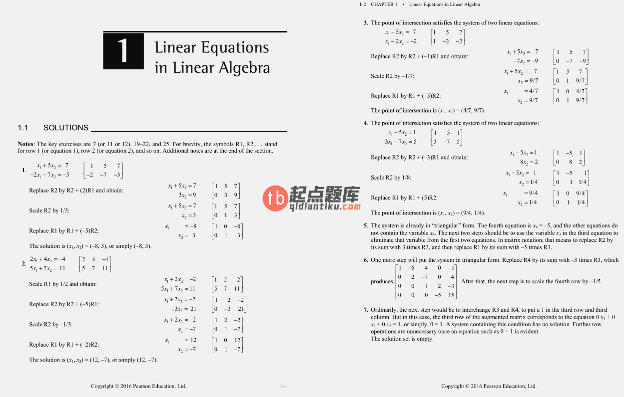 solution manual for Linear Algebra and Its Applications 5th Global Edition