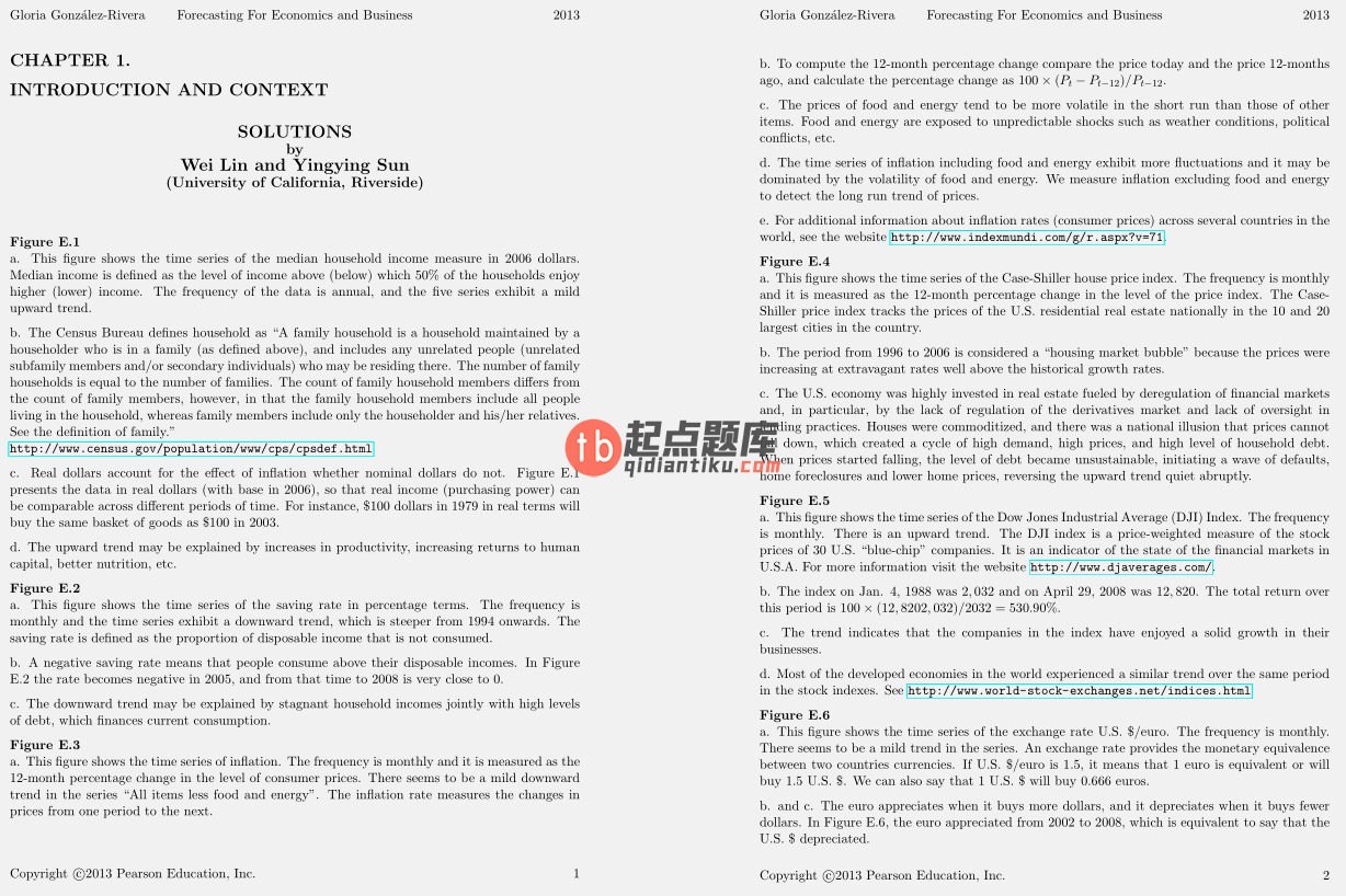 solution manual for Forecasting for Economics and Business 1st Edition