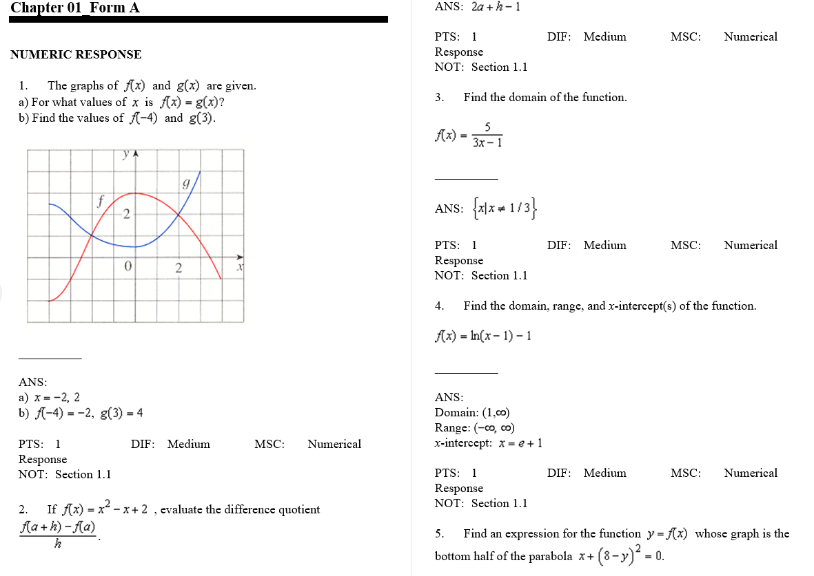 test bank for Calculus: Early Transcendentals 7th Edition