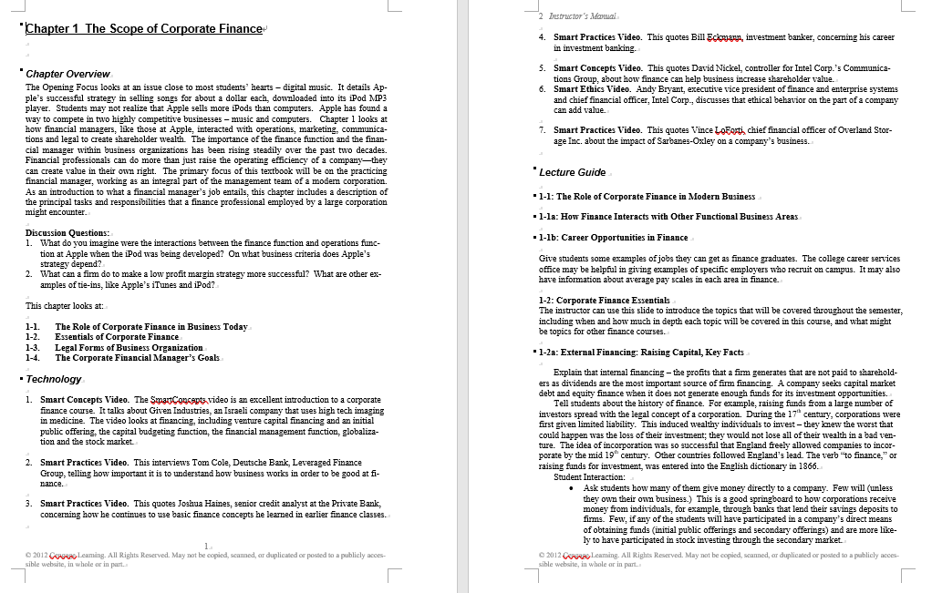 solution manual for Introduction to Corporate Finance: What Companies Do 3rd Edition