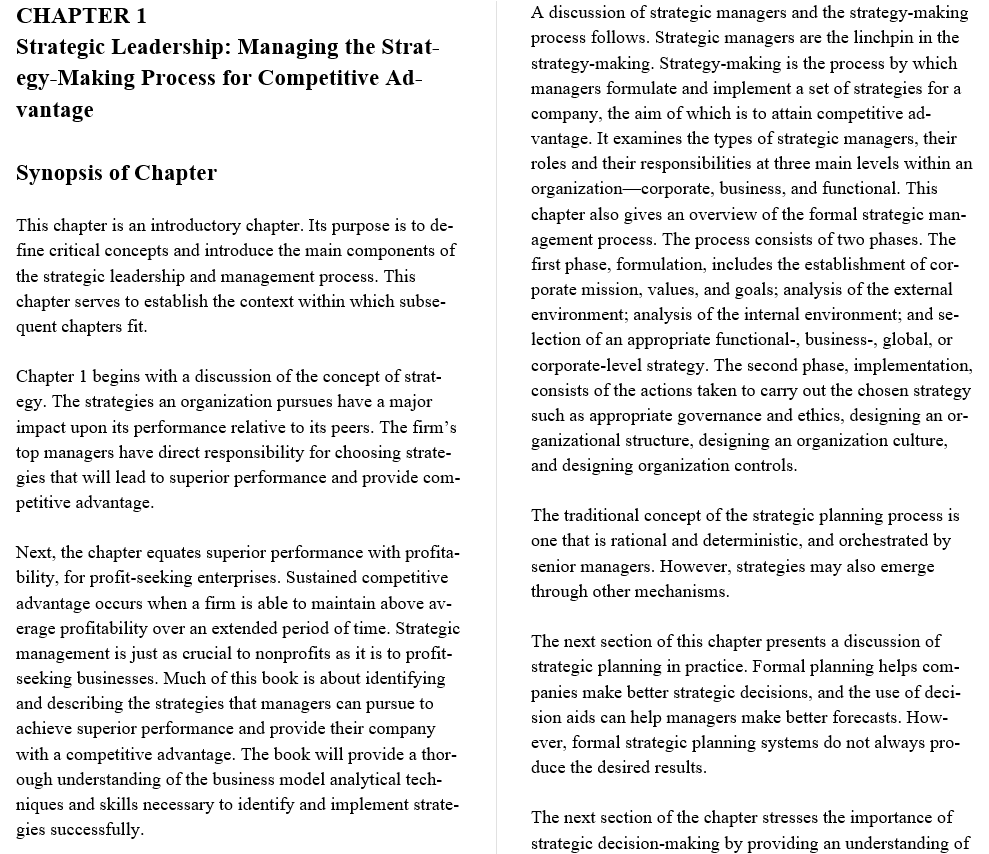 solution manual for Strategic Management: Theory: An Integrated Approach 12th Edition