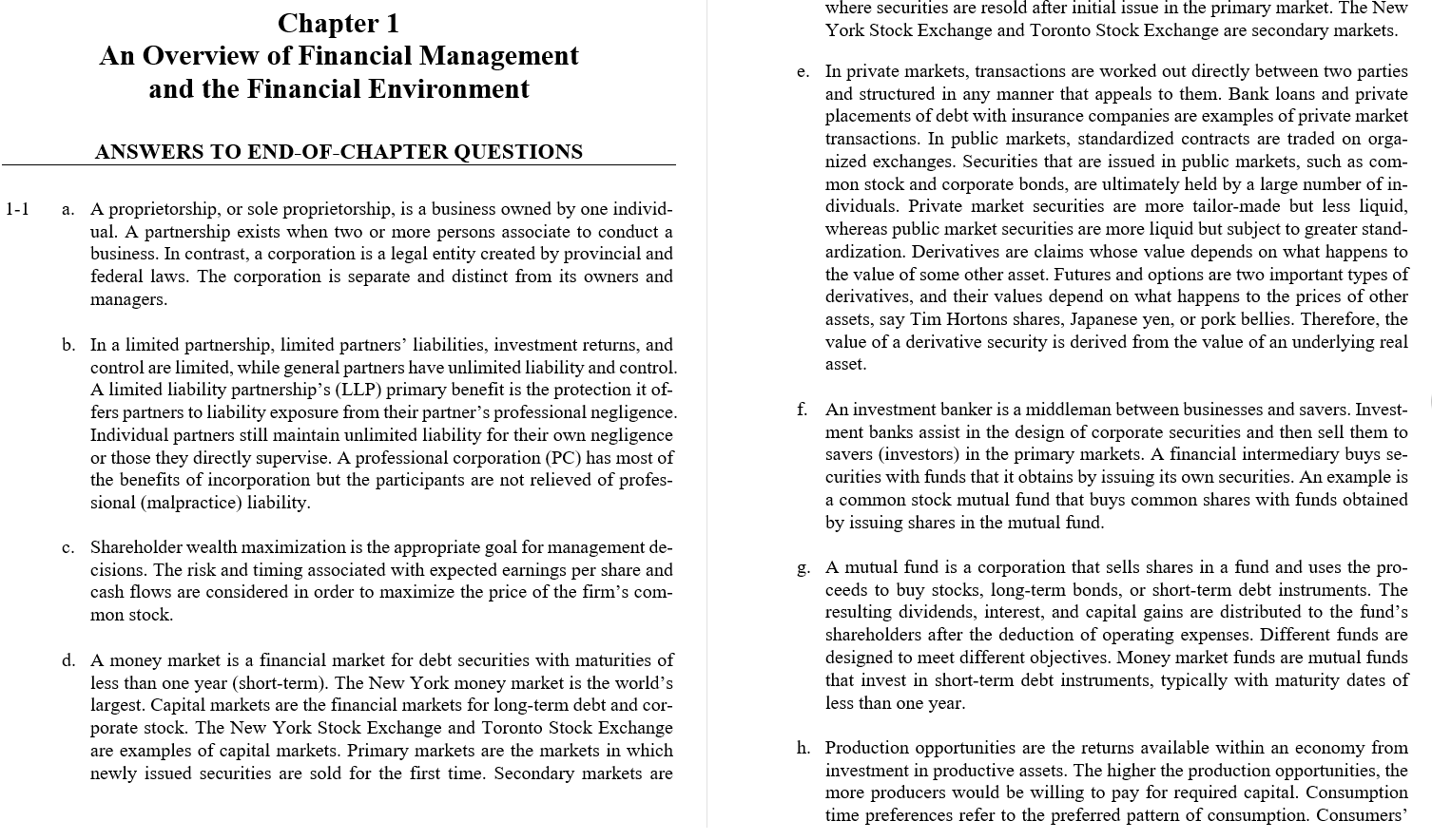 solution manual for Financial Management: Theory and Practice 3rd Edition