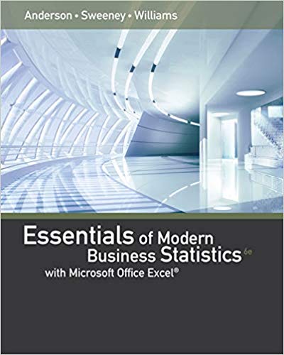 test bank for Essentials of Modern Business Statistics with Microsoft Excel 6th Edition