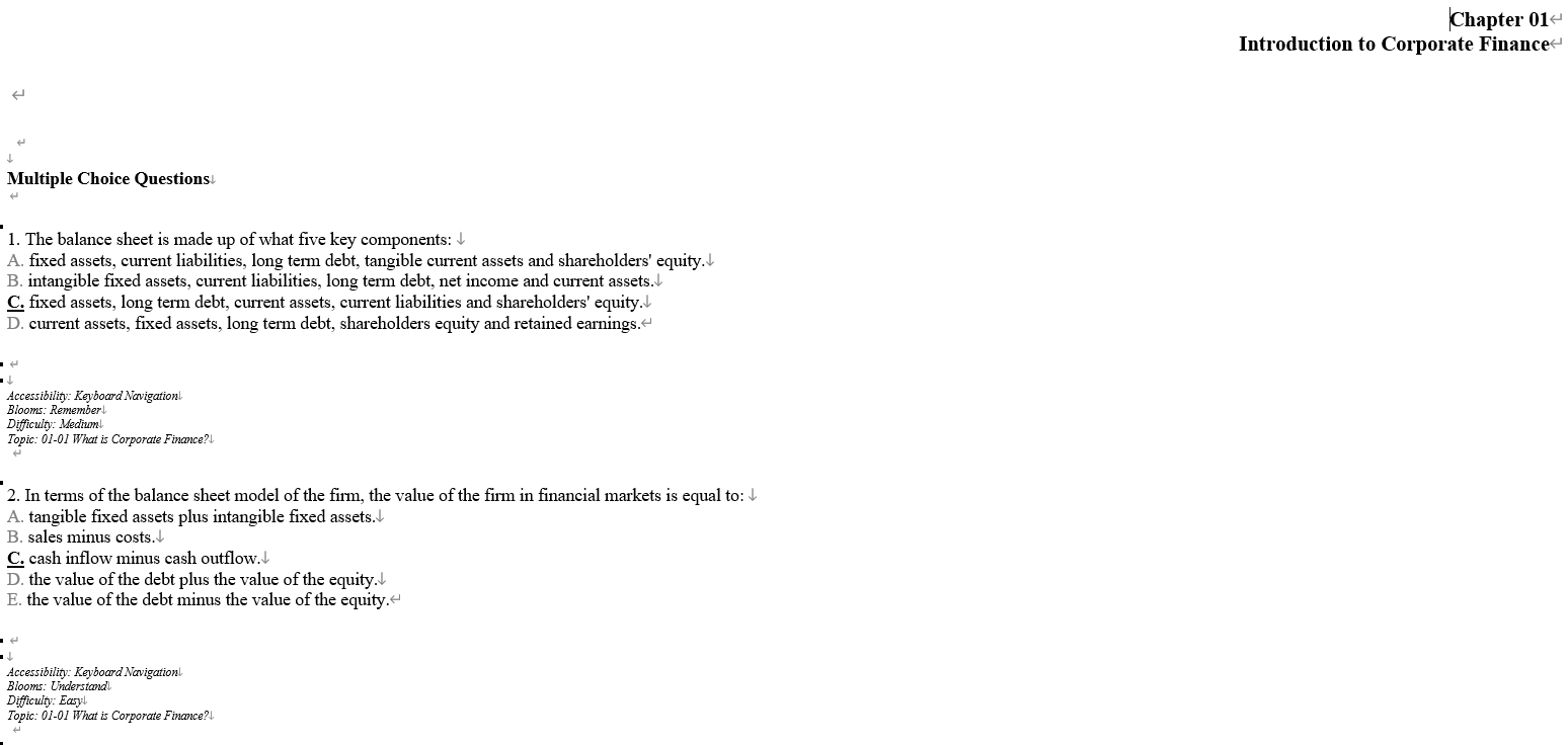 Test Bank for Corporate Finance, 8th Canadian Edition by Stephen A. Ross