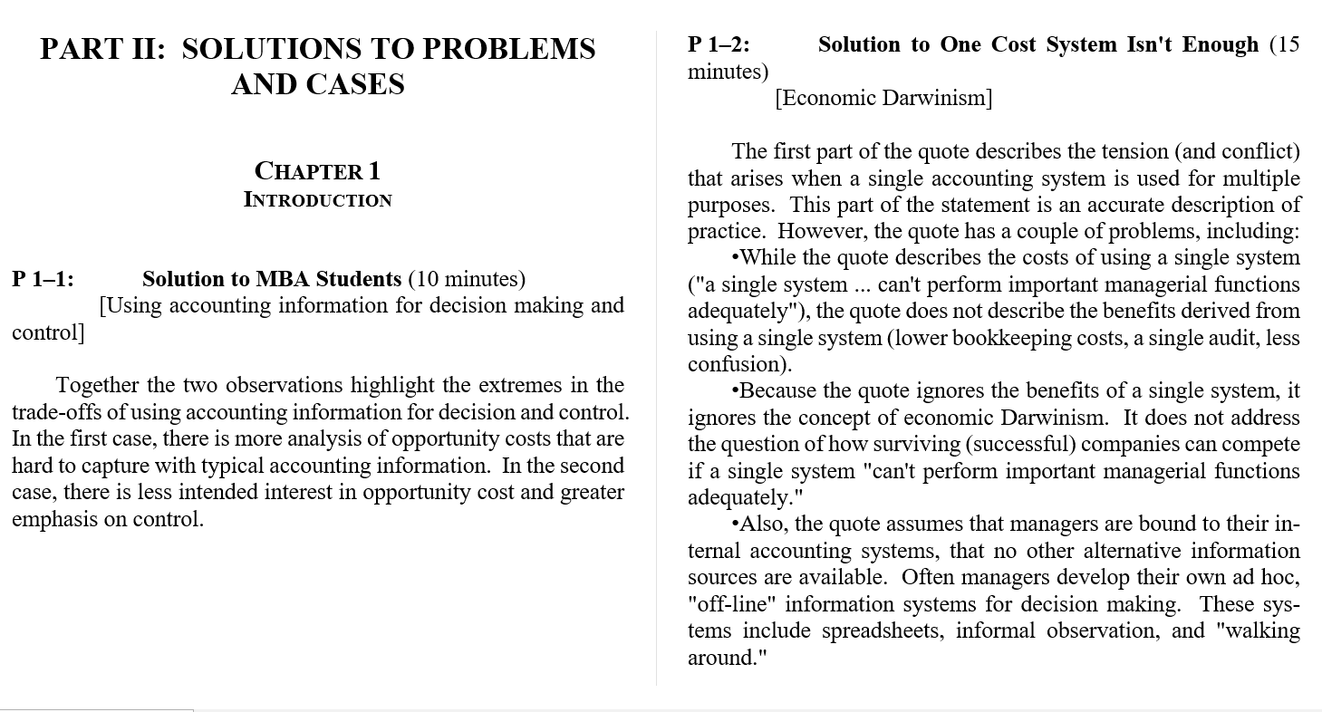 Solution manual for Accounting for Decision Making and Control 10th Edition by Jerold Zimmerman