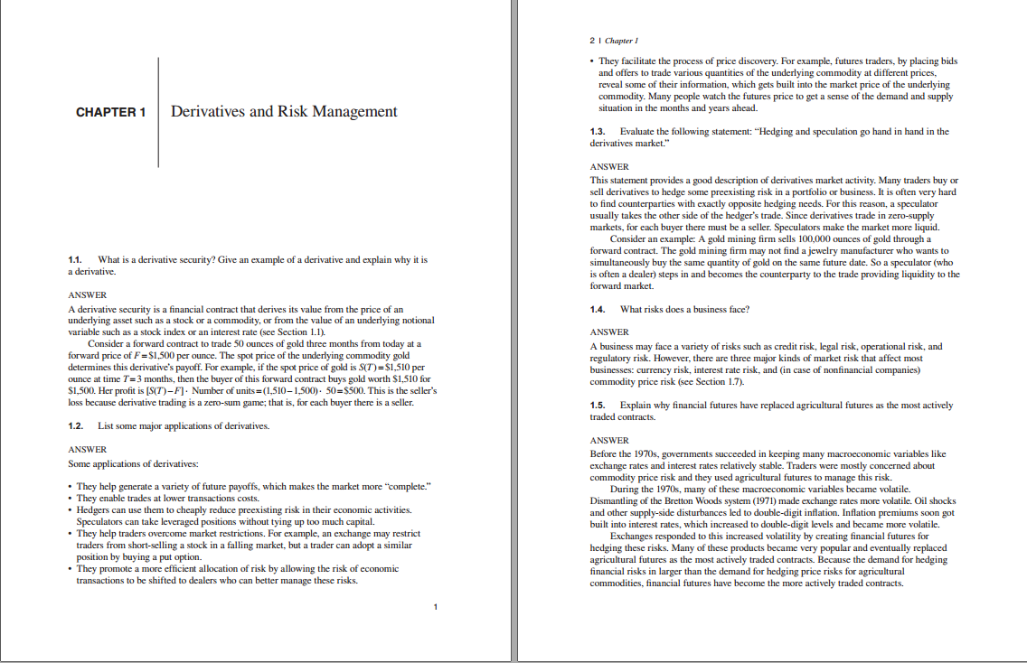 Solution manual for An Introduction to Derivative Securities, Financial Markets, and Risk Management 1st Edition by Robert A. Jarrow
