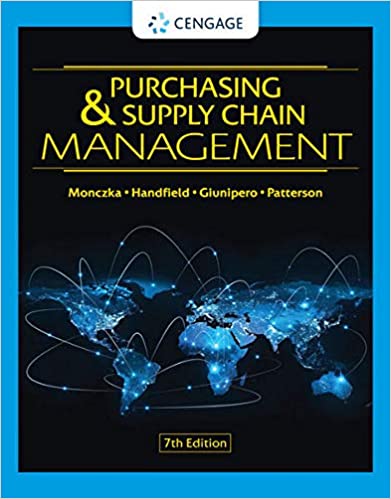 Test bank for Purchasing & Supply Chain Management 7th Edition by Robert M. Monczka