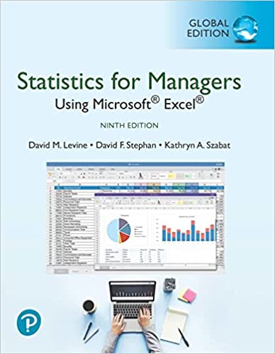 Test bank for Statistics for Managers Using Microsoft Excel 9th Global Edition by David Levine