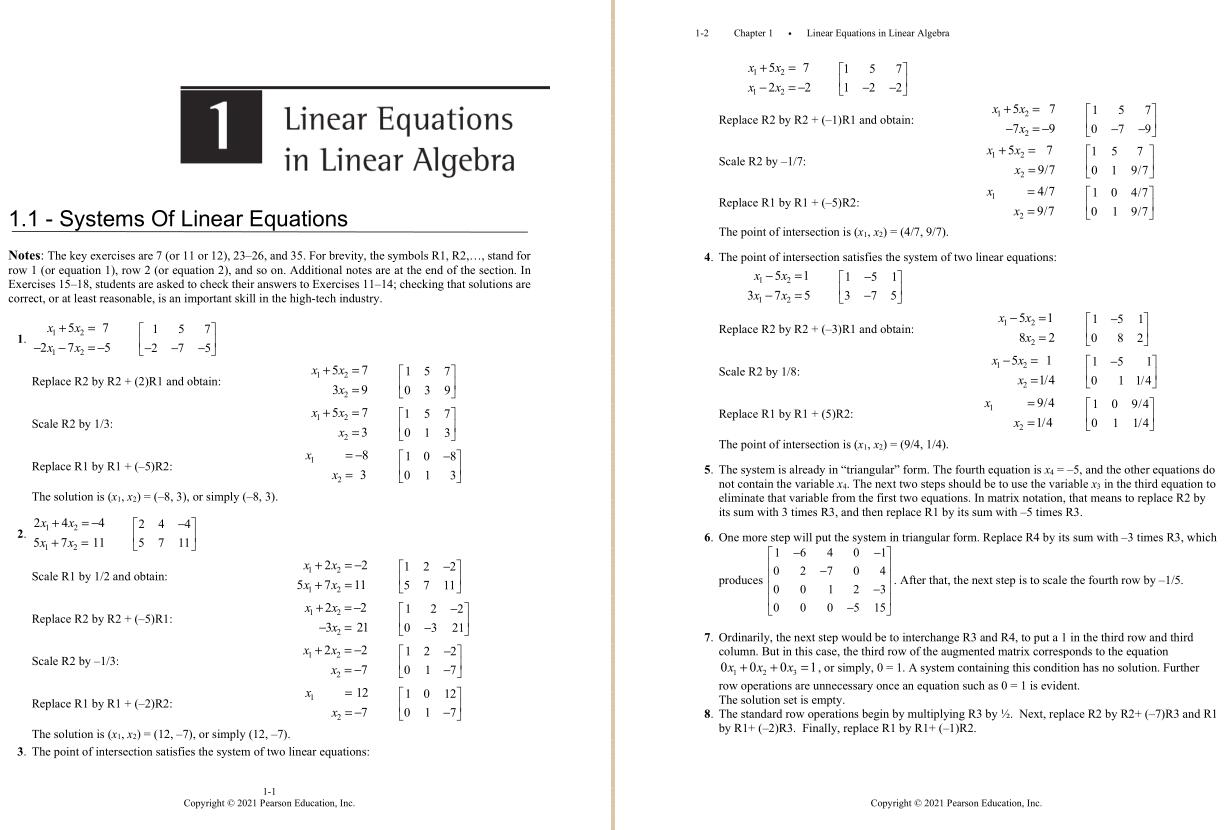 solution manual for Linear Algebra and Its Applications 6th edition by ...
